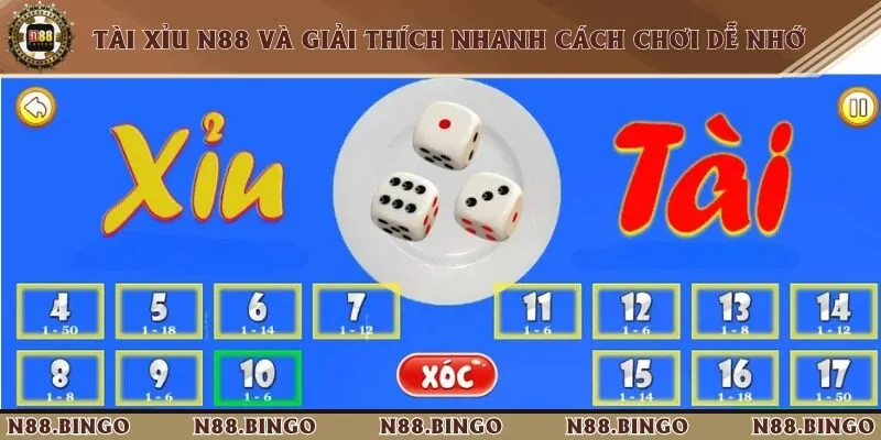 Tài Xỉu N88 Và Giải Thích Nhanh Cách Chơi Dễ Nhớ
